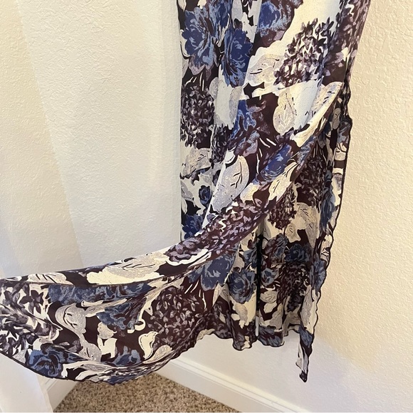 NWOT Free People Worth the Wait Floral Maxi Dress Dark Night XL Satin Slip - Picture 8 of 15